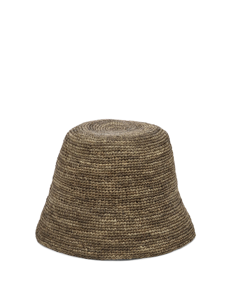 Ibeliv Ibeliv ANDAODARK TEA Brown Raffia Hat Women - World Class Fashion