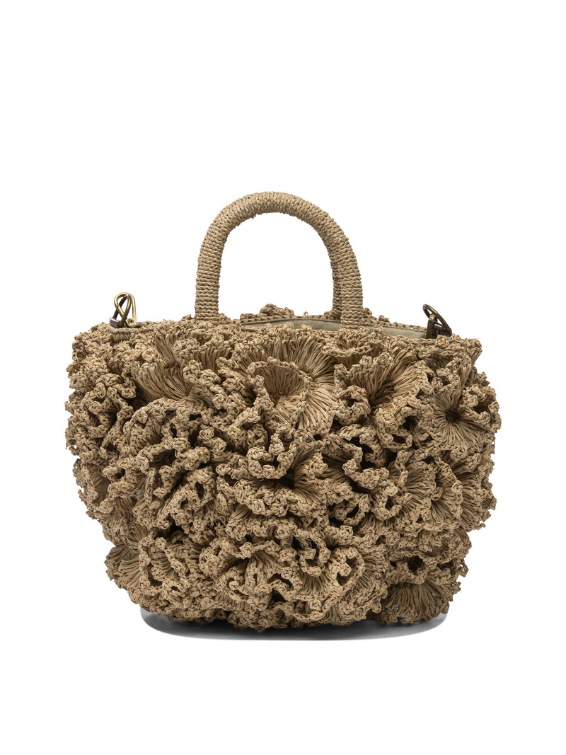 Ibeliv Bolso de mano de rafia beige Ibeliv CORALTEA - World Class Fashion