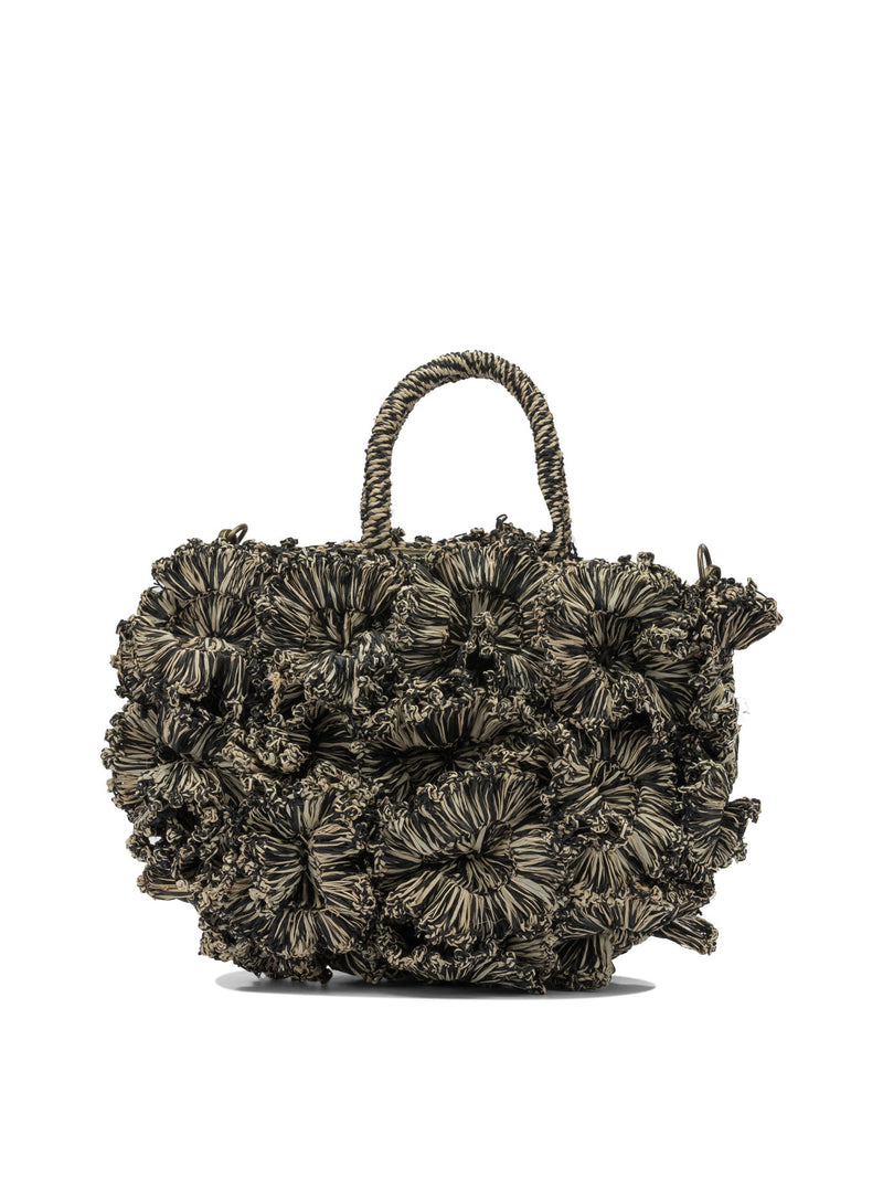Ibeliv Bolso de mano Ibeliv CORALTIGA de rafia beige - World Class Fashion
