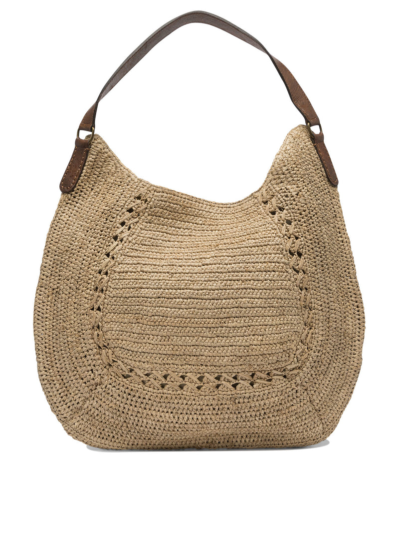 Ibeliv Ibeliv MEVATEA Bolso de Hombro de Rafia Beige para Mujer - World Class Fashion