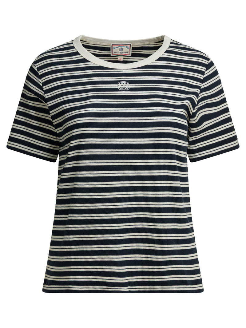Ines De La Fressange Ines De La Fressange Women's Cotton Blue T-Shirt - World Class Fashion