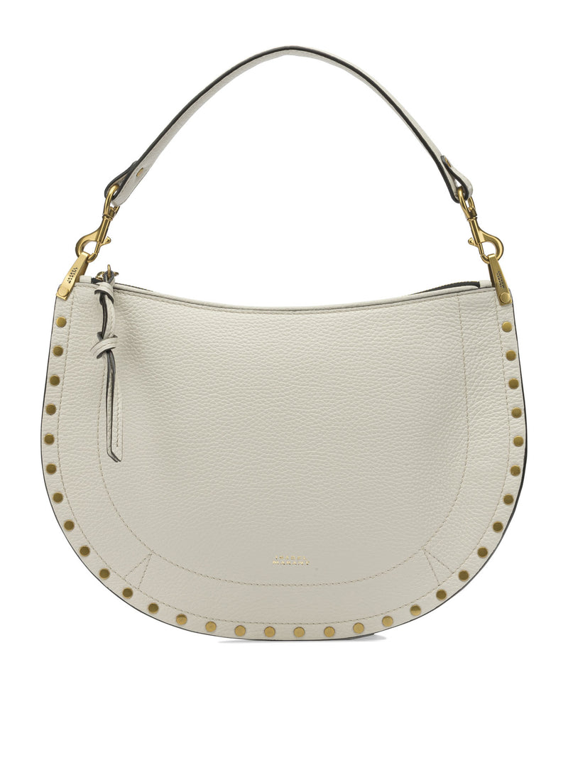 Isabel Marant Bolso de hombro mediano con cremallera Isabel Marant Oskan Soft Blanco - World Class Fashion