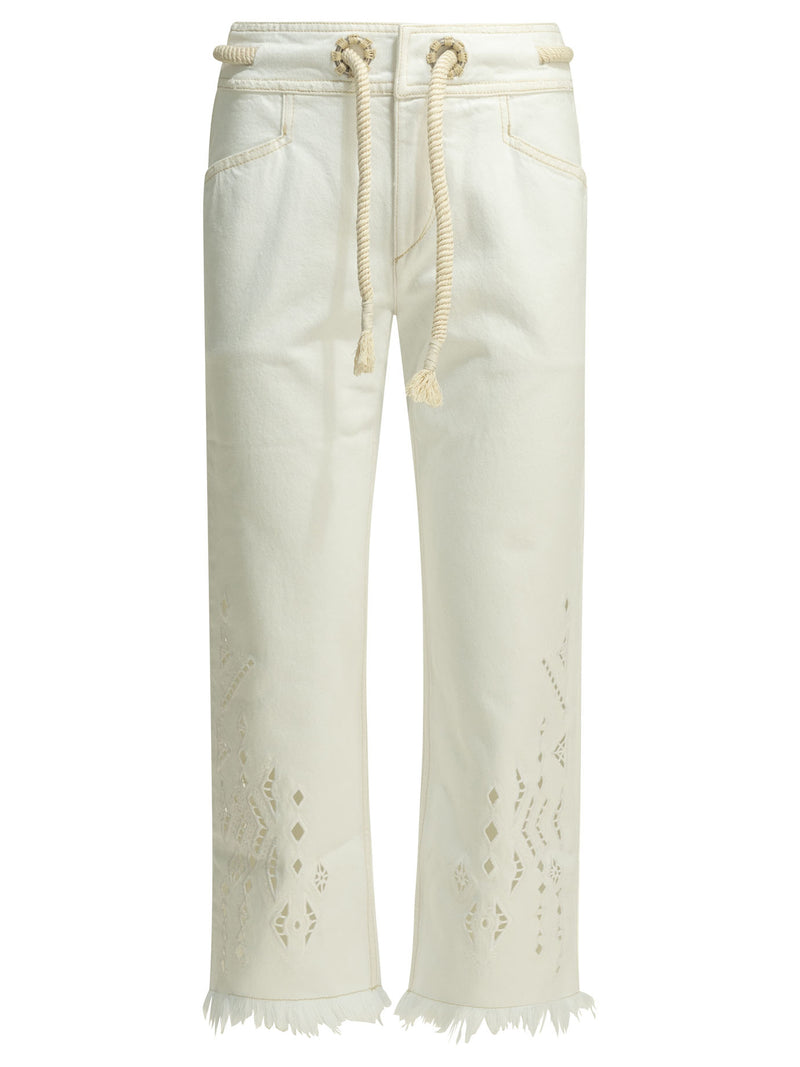 Isabel Marant Isabel Marant Alison Straight-leg Jeans White - World Class Fashion
