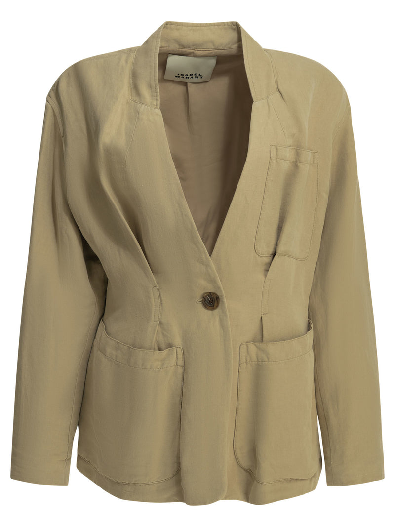 Isabel Marant Isabel Marant Soraya Blazer Beige Mujer - World Class Fashion