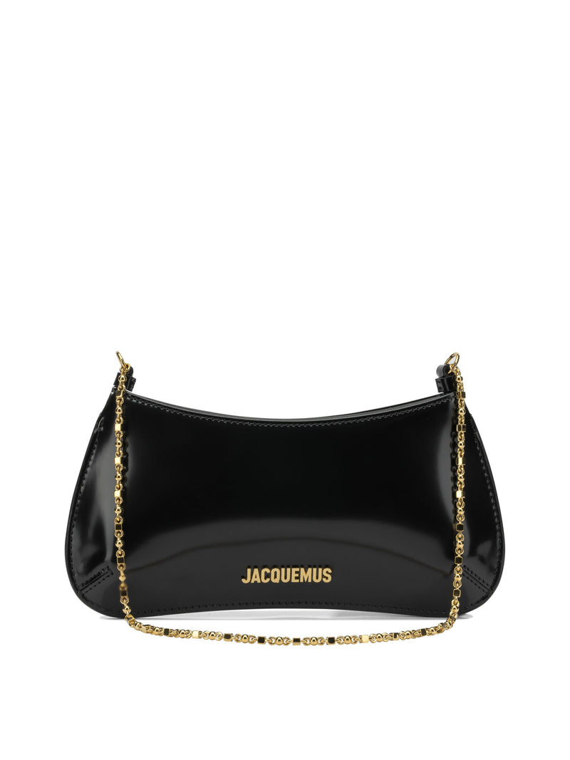 Jacquemus Jacquemus Le Petit Bisou Chaine Bolso de hombro pequeño negro - World Class Fashion