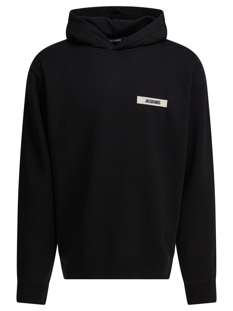 Jacquemus Sudadera con capucha Jacquemus Gros Grain negra para hombre - World Class Fashion