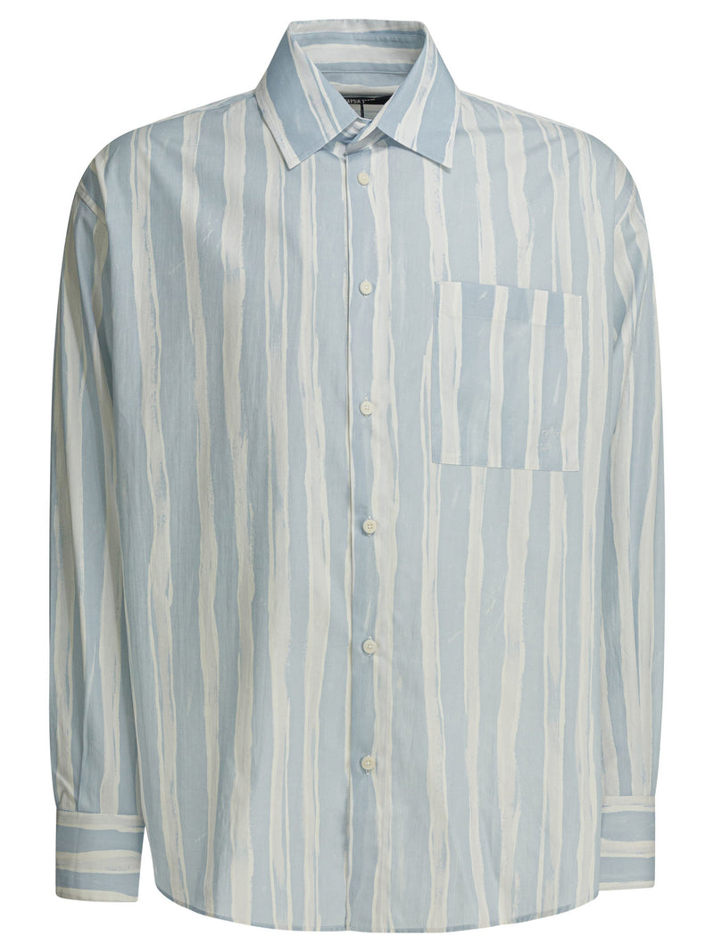 Jacquemus Jacquemus Gouache Print Shirt Blue Beige - World Class Fashion