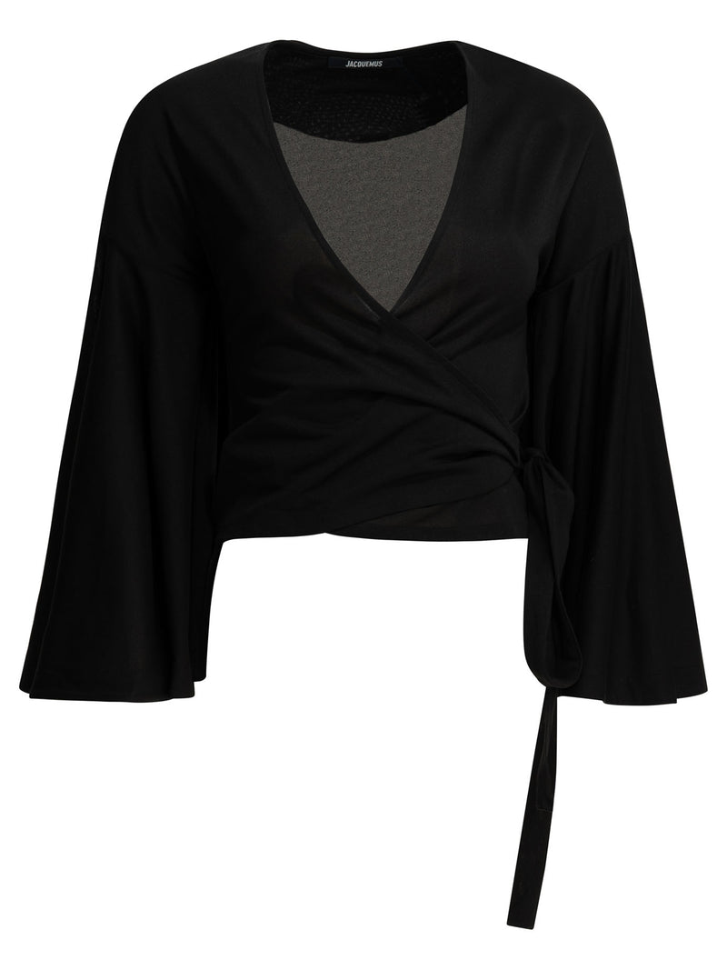 Jacquemus Jacquemus Wrap-Around Top Black Women - World Class Fashion