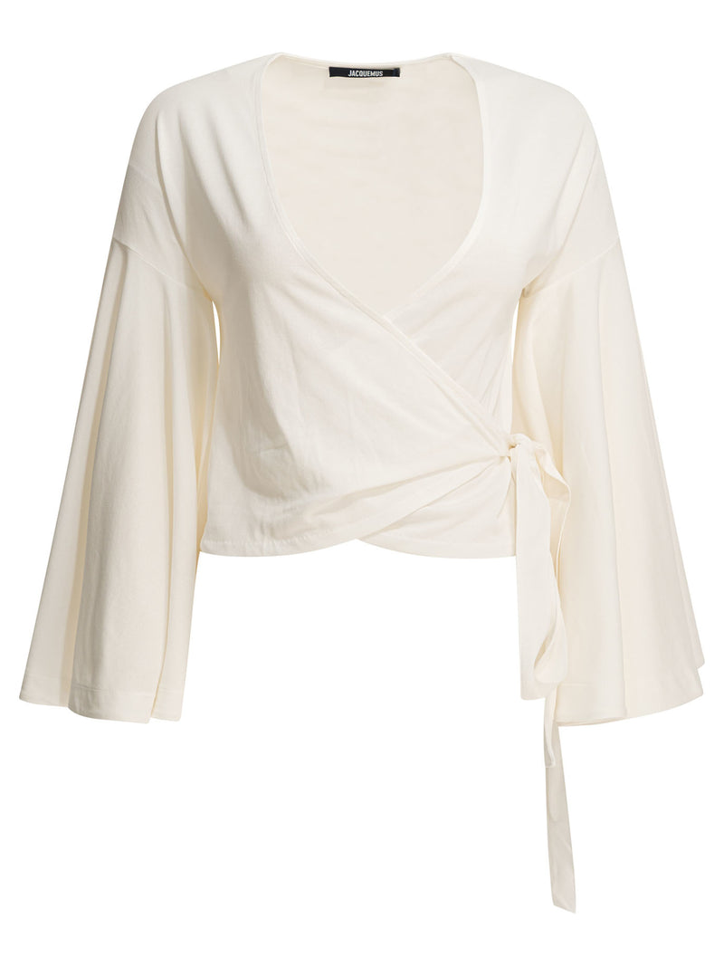 Jacquemus Jacquemus Wrap-Around Top White Women - World Class Fashion