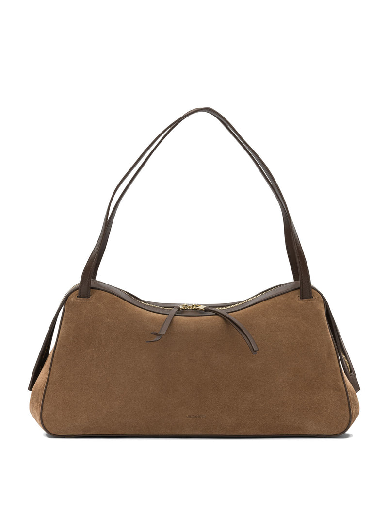 Jil Sander Jil Sander Bolso de Hombro de Piel de Becerro Beige - World Class Fashion