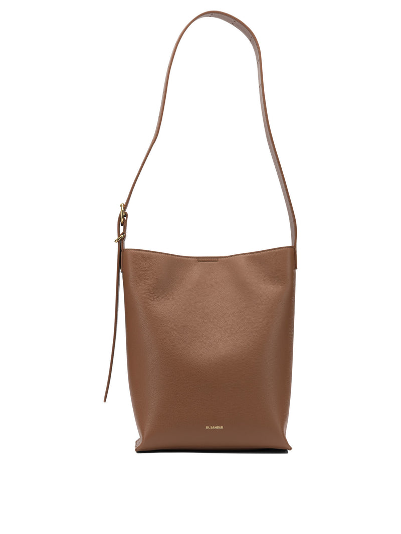 Jil Sander Bolso de hombro pequeño Cannolo de Jil Sander color beige - World Class Fashion