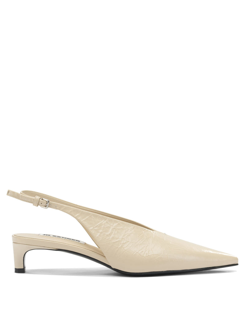 Jil Sander Zapatos de salón destalonados de piel Jil Sander beige - World Class Fashion