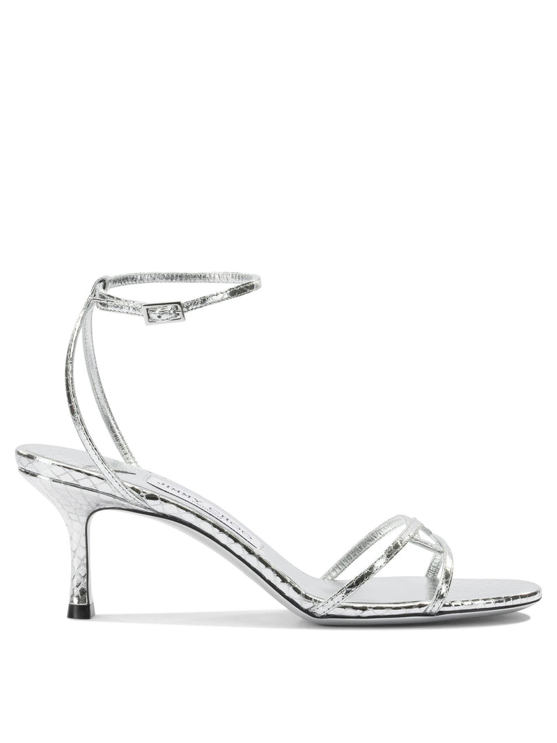 Jimmy Choo Jimmy Choo Leo 100mm Heeled Sandals Silver Women - World Class Fashion