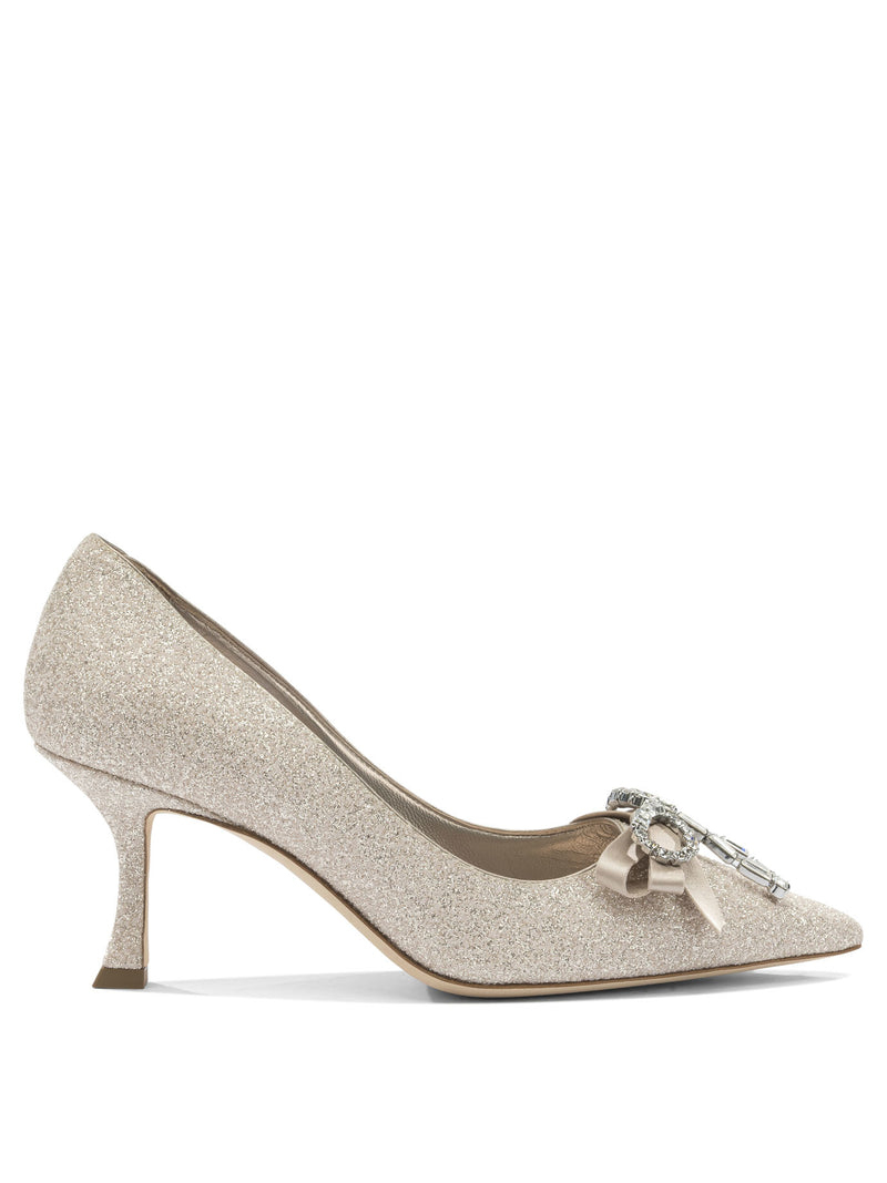 Jimmy Choo Jimmy Choo Auria 70mm Salón Dorado Suave Claro - World Class Fashion