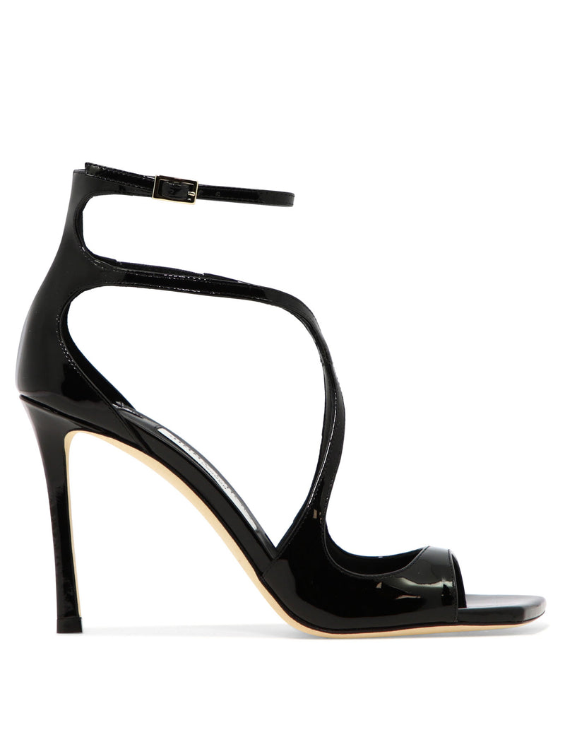 Jimmy Choo Jimmy Choo Azia 95mm Heeled Sandals Black - World Class Fashion
