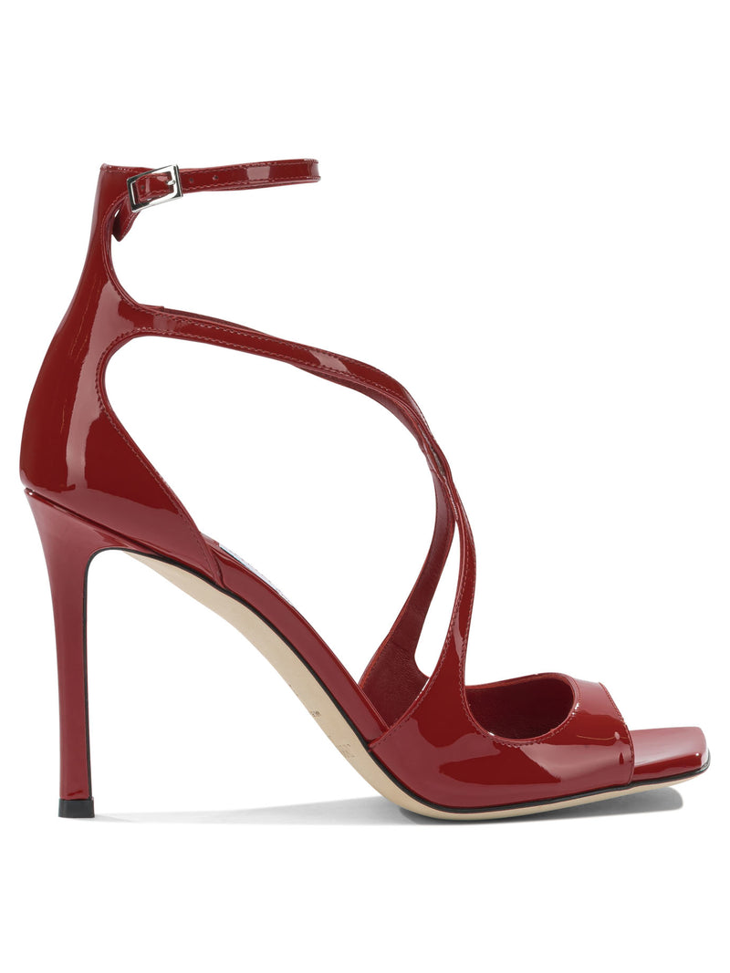 Jimmy Choo Jimmy Choo AZIA 95PATRUBY Red Sandals Women - World Class Fashion