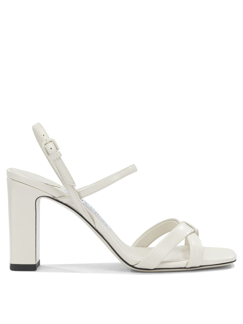 Jimmy Choo Jimmy Choo Elsy 85mm Heeled Sandals White - World Class Fashion