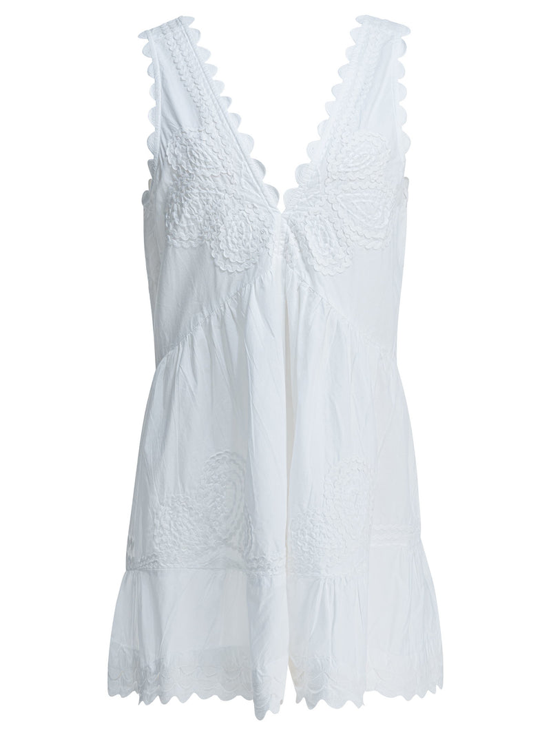 Juliet Dunn Minivestido Juliet Dunn acampanado blanco - World Class Fashion