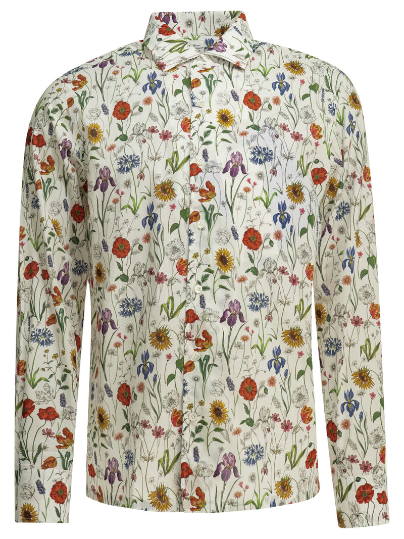 Junya Watanabe Man Junya Watanabe Man Floral Cotton Shirt White - World Class Fashion