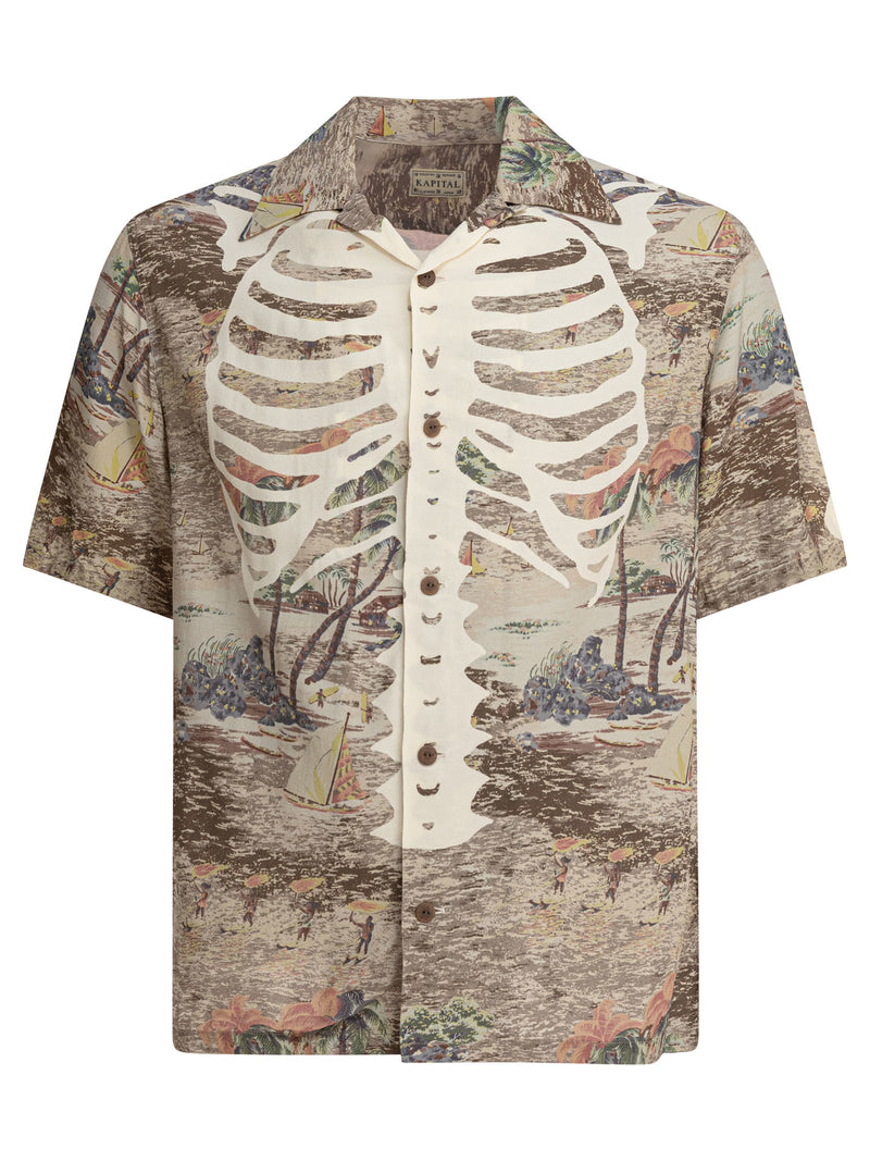 Kapital Kapital Kamekameha Bone Casual Shirt Beige - World Class Fashion