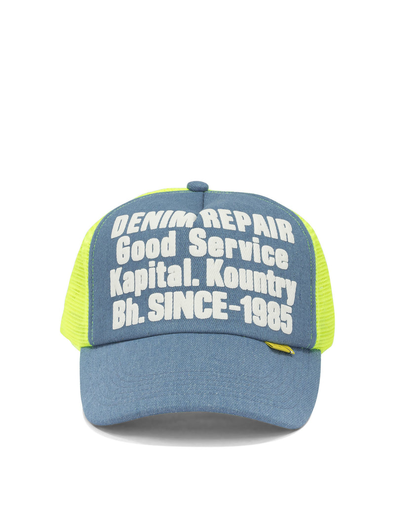 Kapital Kapital Denim Repair Service Trucker Hat Yellow - World Class Fashion