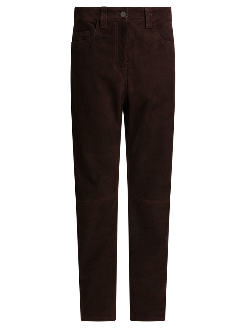Khaite Khaite Callum Pantalones Marrones Mujer - World Class Fashion