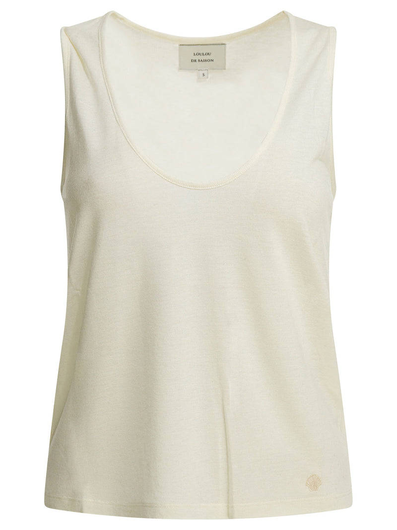 Loulou De Saison Loulou De Saison ALBIA Top Ivory Women - World Class Fashion