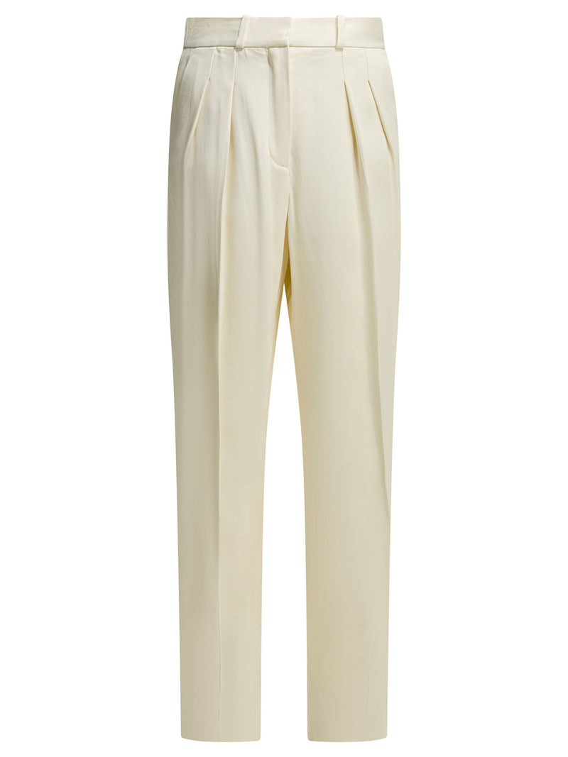 Loulou De Saison Loulou De Saison ALIOIVORY Pantalón Blanco Mujer - World Class Fashion