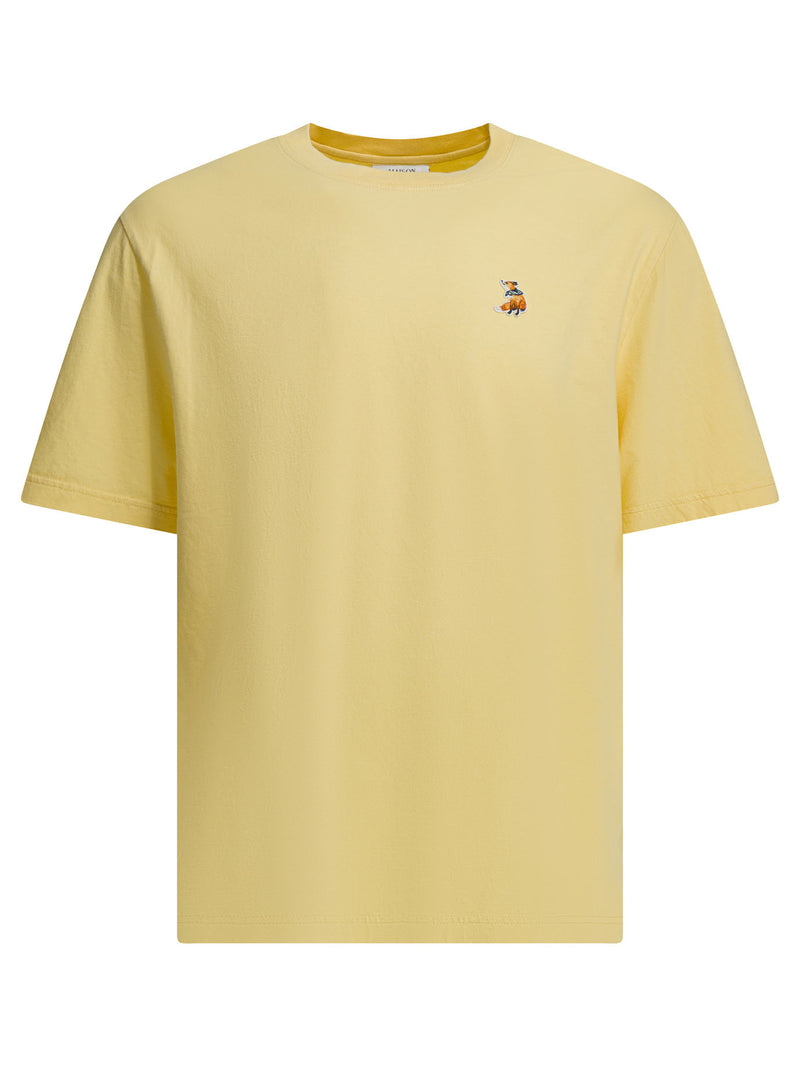 Maison Kitsuné Maison Kitsuné Camiseta de algodón orgánico amarilla para hombre - World Class Fashion