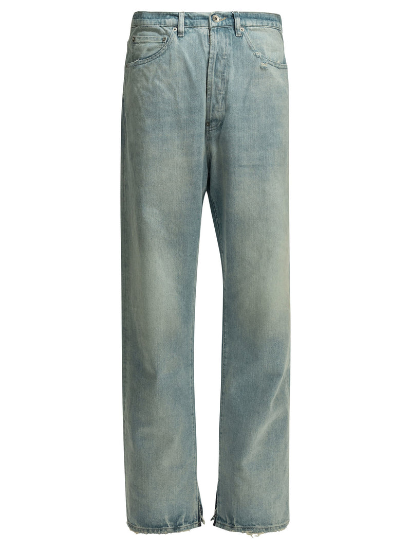 Maison Margiela Maison Margiela Straight-leg Jeans With Buckle - World Class Fashion