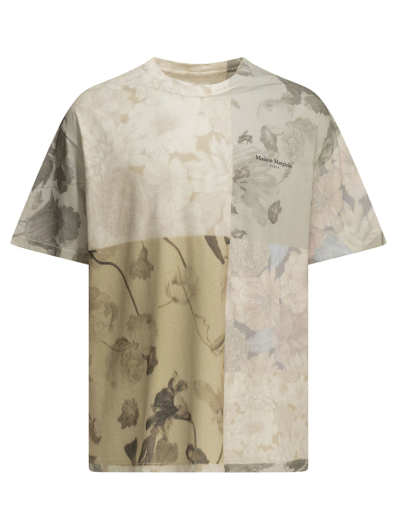 Maison Margiela Maison Margiela Floral Crewneck T-shirt Beige - World Class Fashion