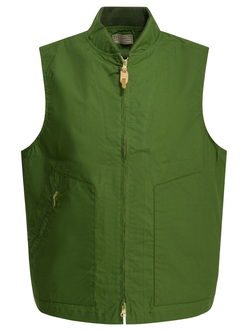 Manifattura Ceccarelli Manifattura Ceccarelli Travel Vest Green Men - World Class Fashion