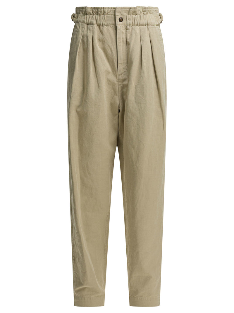 Marant Étoile Marant Étoile Pantalones Neriah Beige Mujer - World Class Fashion