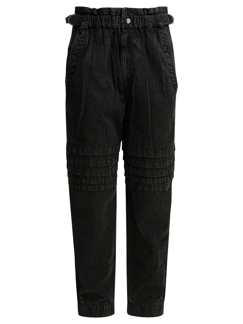 Marant Étoile Pantalones Marant Étoile Mellya Negros para Mujer - World Class Fashion