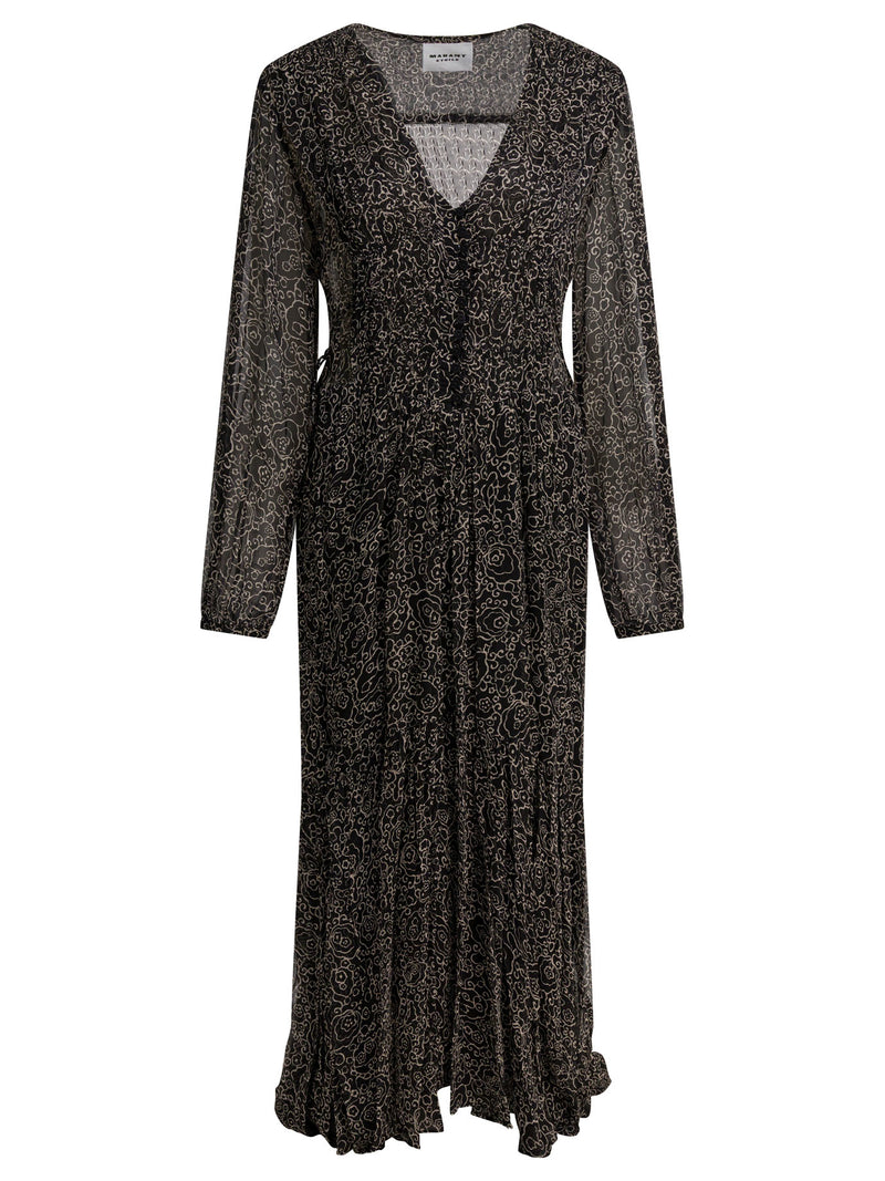 Marant Étoile Marant Étoile Vestido Midi Briane Negro - World Class Fashion