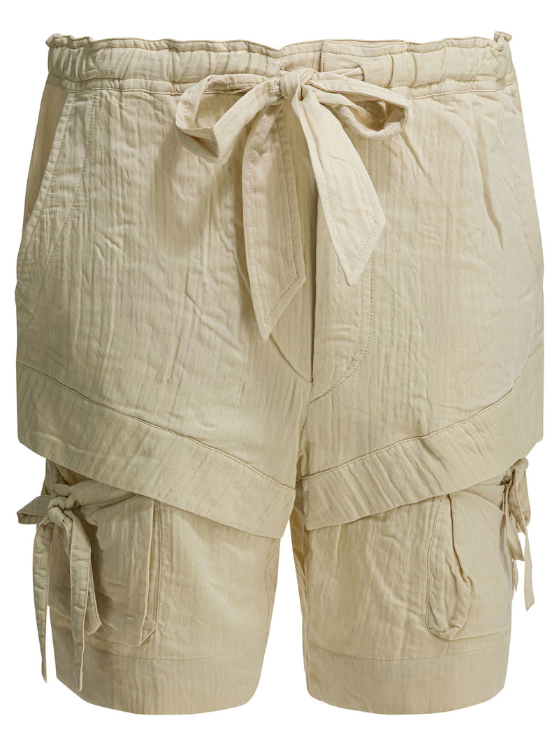 Marant Étoile Marant Étoile Bermia Pantalones cortos cargo beige - World Class Fashion