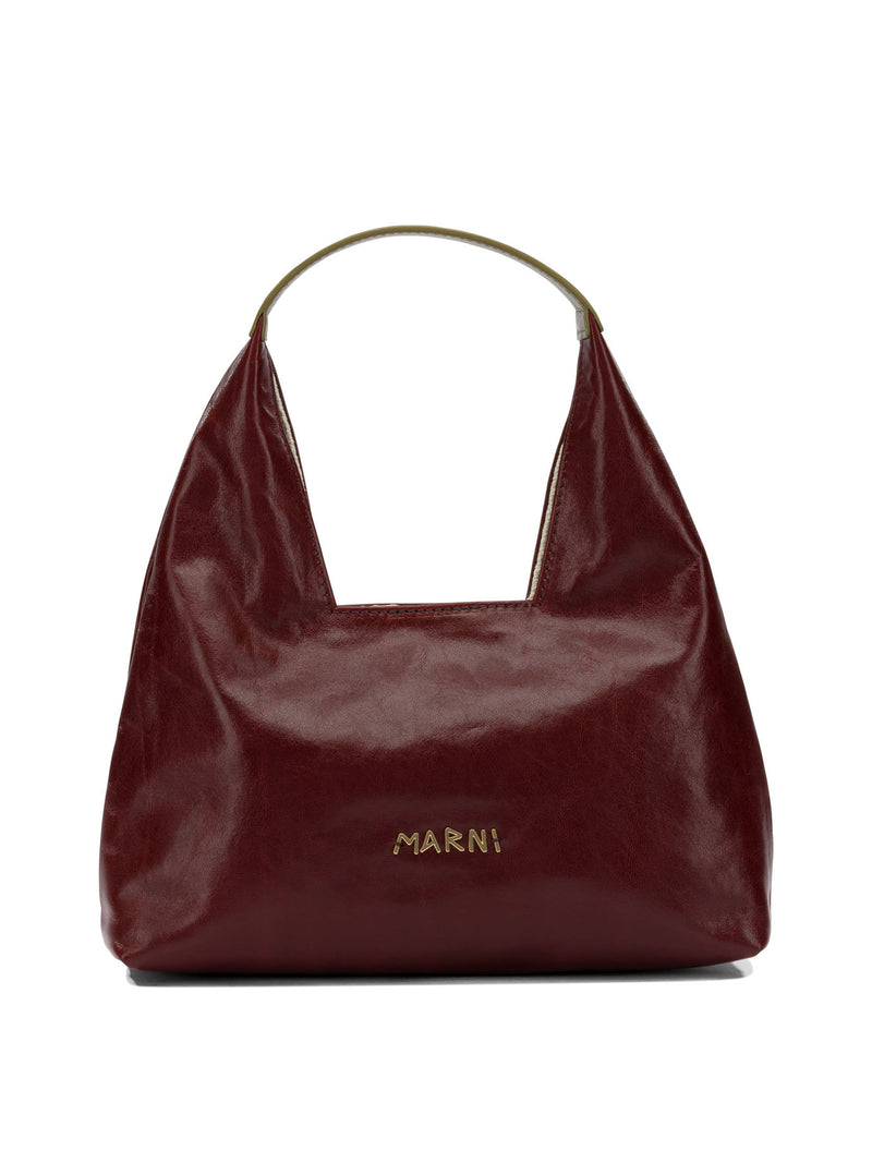 Marni Bolso de mano pequeño Marni Trapeze Burdeos - World Class Fashion