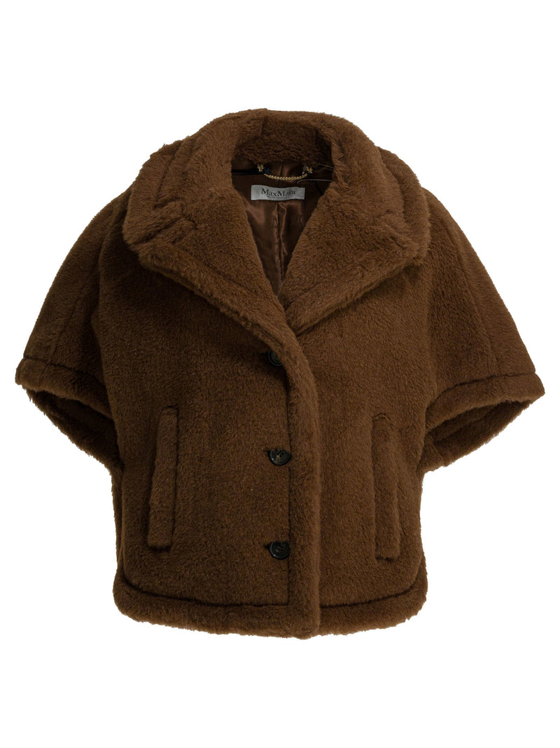 Max Mara Max Mara Alpaca Short Coat Brown - World Class Fashion