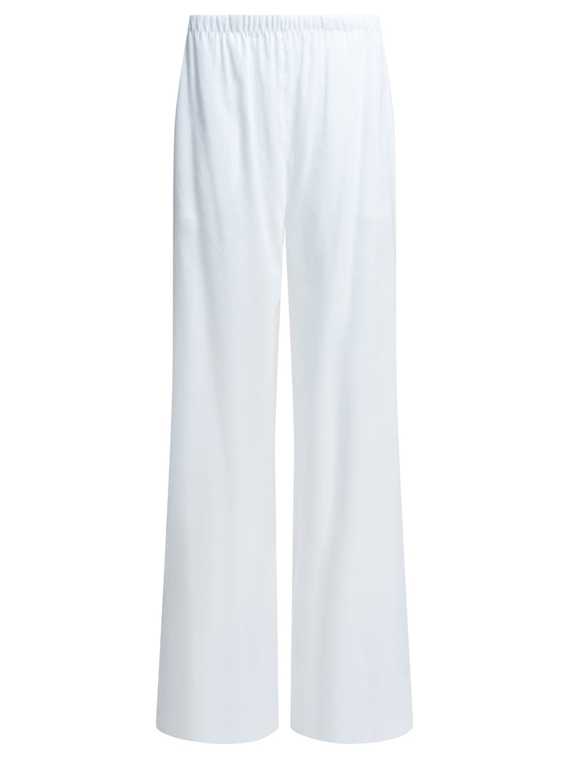 Max Mara Pure Pantalones de lino puro de Max Mara en color blanco - World Class Fashion
