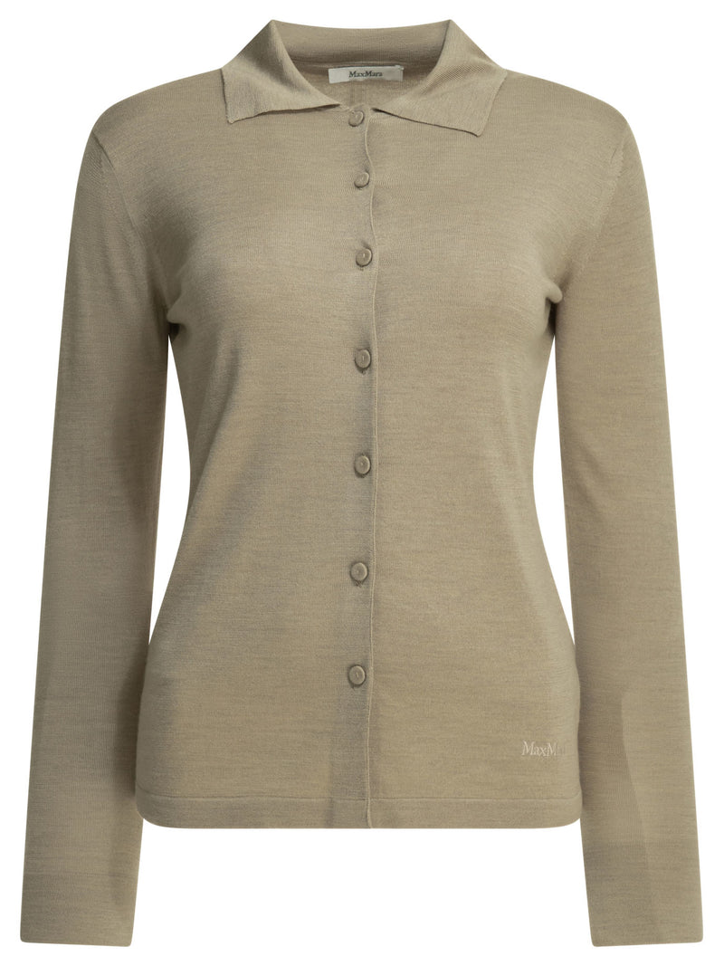 Max Mara Pure Cárdigan de mezcla de seda pura beige Max Mara - World Class Fashion