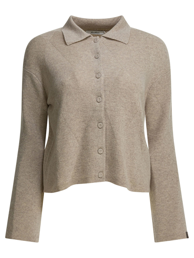 Max Mara Pure Cárdigan Max Mara de cachemir puro para mujer en color beige - World Class Fashion