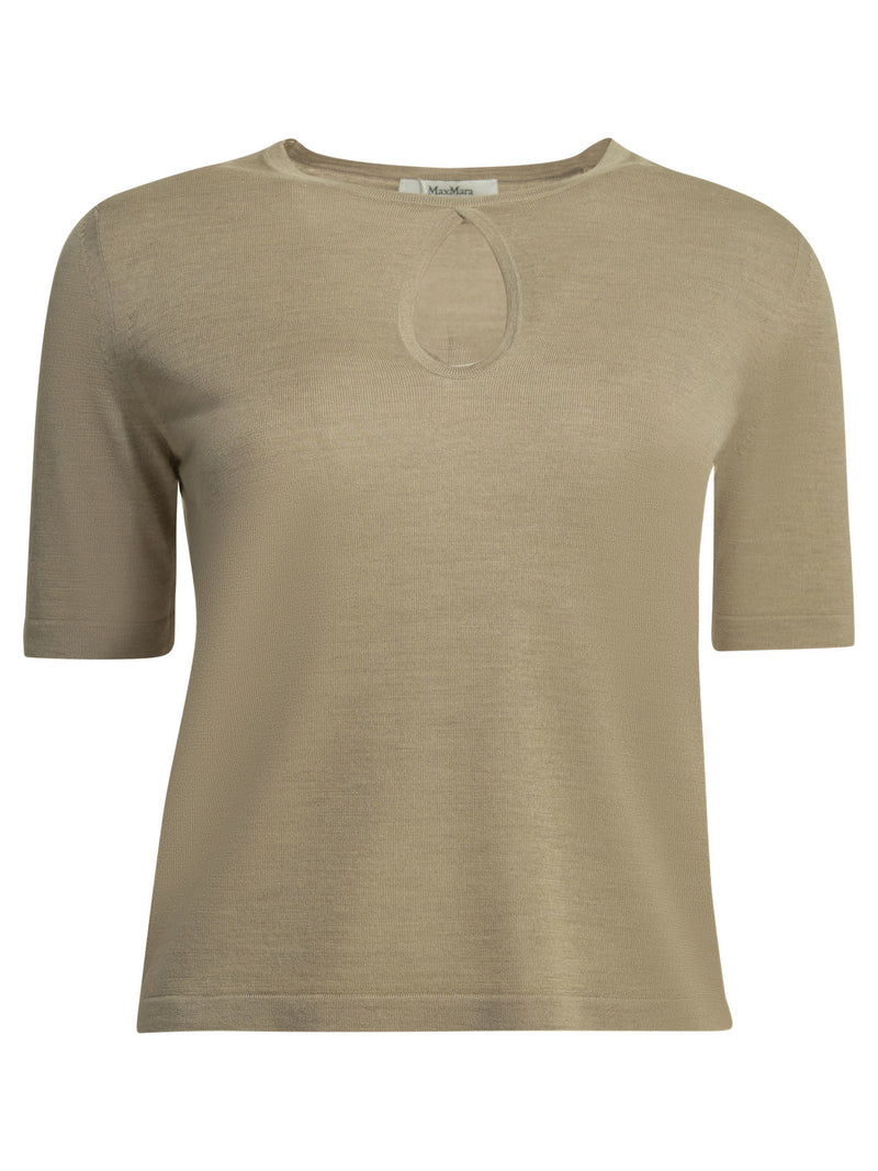 Max Mara Pure Jersey de seda pura y cachemira Max Mara color beige - World Class Fashion