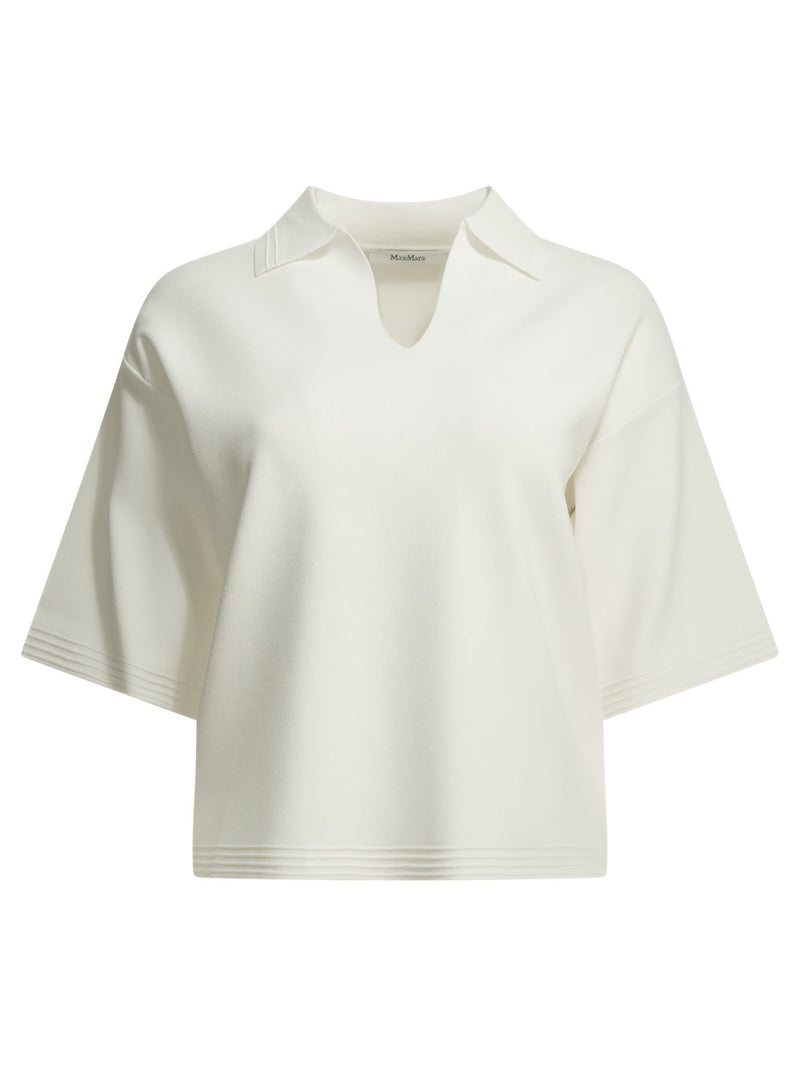 Max Mara Pure Polo Max Mara de Pura Lana Virgen para Mujer, Color Blanco - World Class Fashion