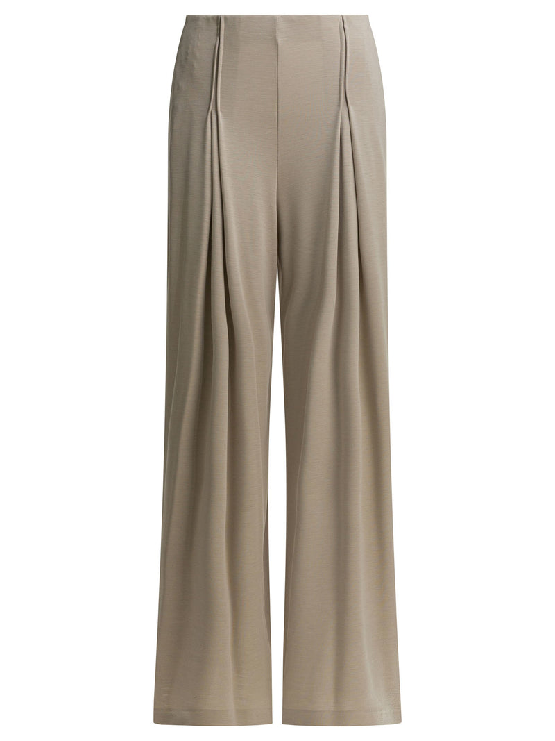 Max Mara Pure Pantalones Max Mara de pura lana virgen beis - World Class Fashion