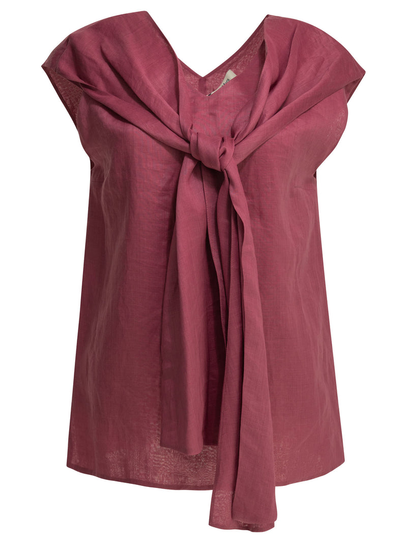Max Mara S Max Mara S Talento Draped Top Fuchsia Women - World Class Fashion
