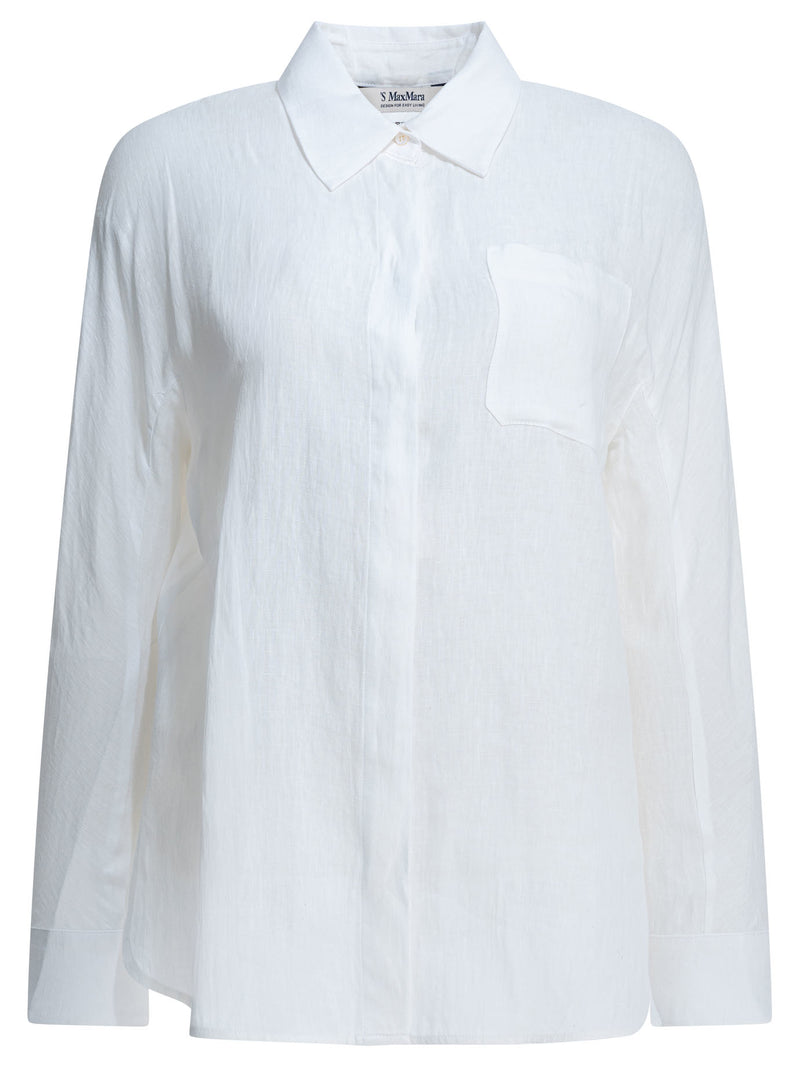 Max Mara S Max Mara S Linen Shirt White Women - World Class Fashion