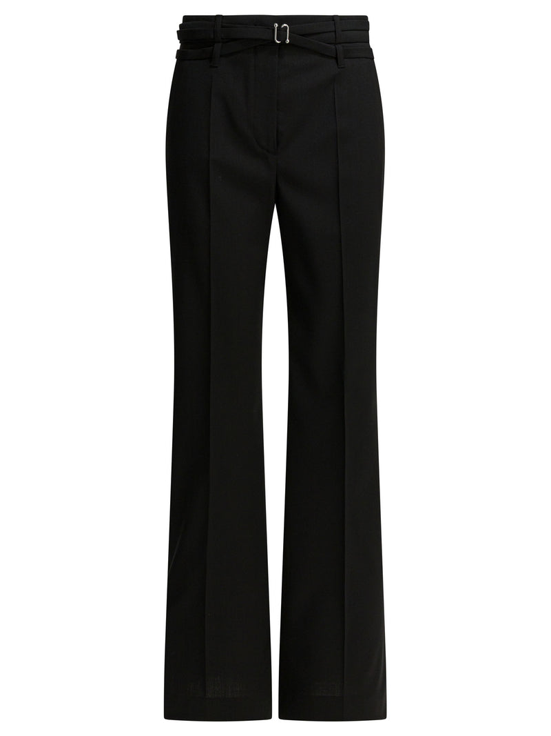 Max Mara Sportmax Pantalones Max Mara Sportmax de Lana Virgen Negros - World Class Fashion