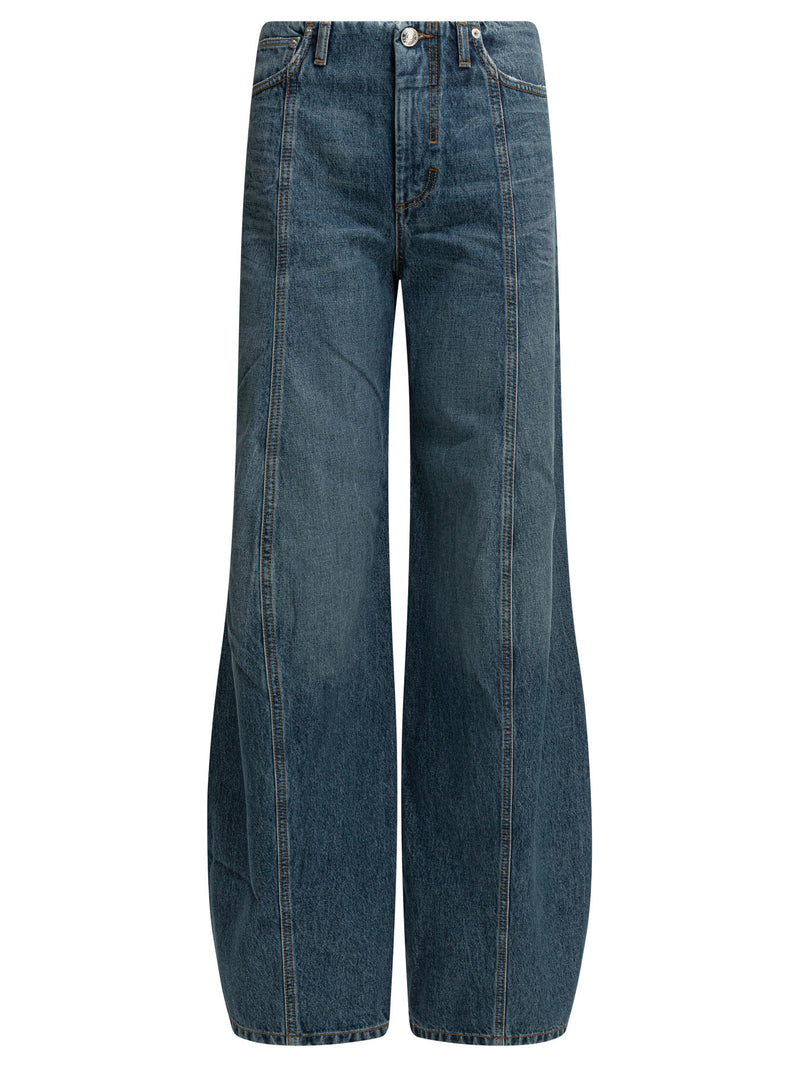 Max Mara Sportmax Max Mara Sportmax Dora Wide Leg Jeans Blue - World Class Fashion