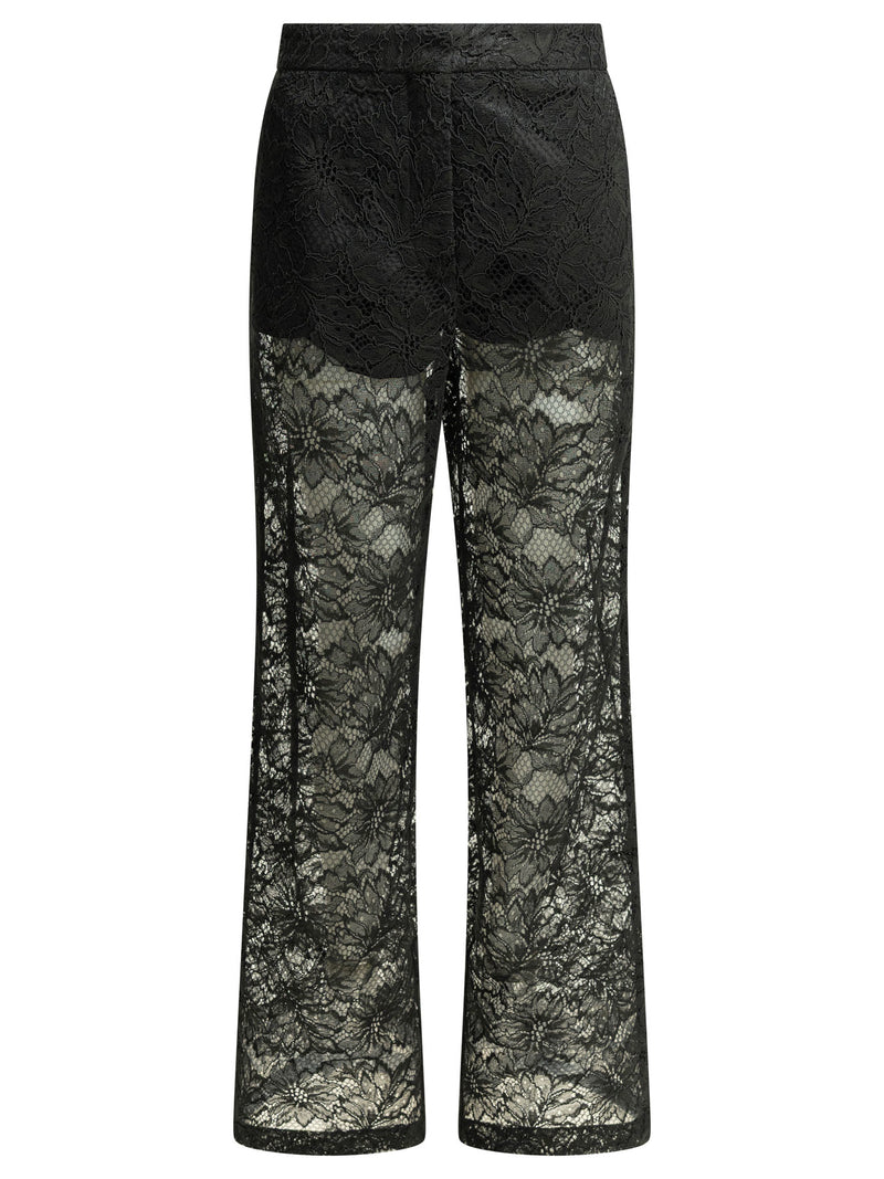 Max Mara Sportmax Max Mara Sportmax Pantalones Casuales de Encaje Negros - World Class Fashion