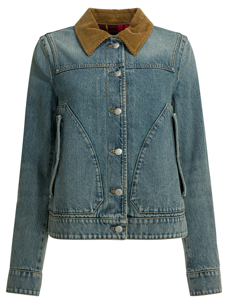 Alexander McQueen Chaqueta Alexander McQueen de algodón azul para mujer - World Class Fashion